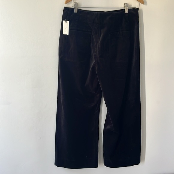 Anthropologie The Colette Cropped Wide-Leg Pants in Velvet Size 31 NWT - Picture 8 of 15